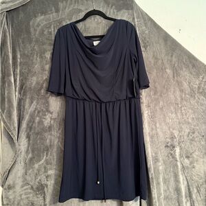 Soho Apparel Navy Blue Midi Dress